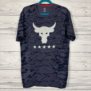 Under Armour Project Rock Veterans Day Camo T-shirt Size Large